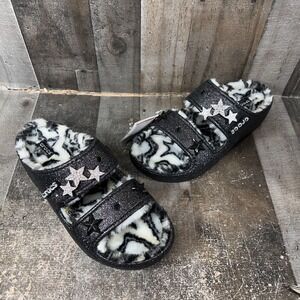 New Crocs Classic Cozzzy Disco Glitter Sandal Mens Size 13 New Without Box